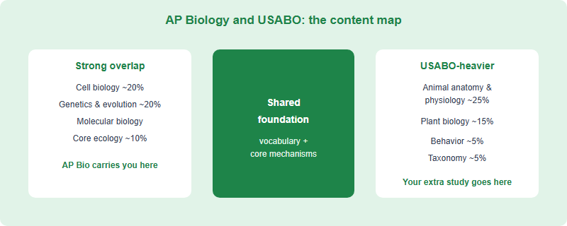 AP Biology vs USABO: What Actually Overlaps, What Doesn't, and How to Use One to Power the Other